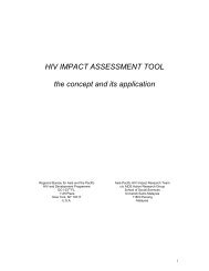 HIV IMPACT ASSESSMENT TOOL the concept and its application