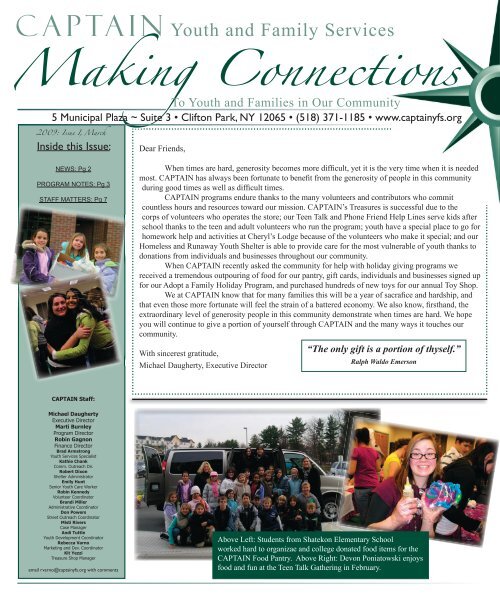 Making Connections CAPTAIN Youth and Family Services