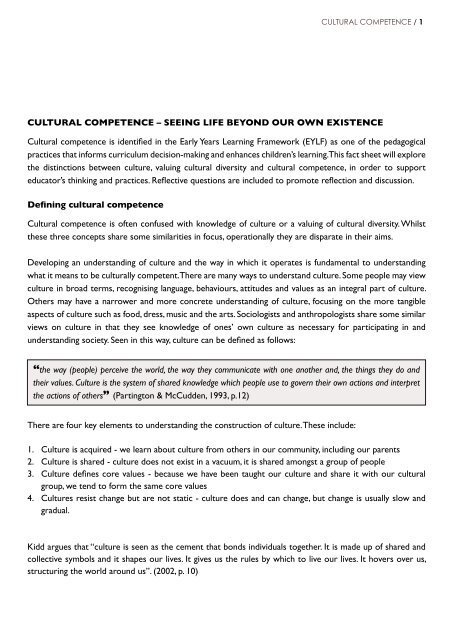 Download Cultural Competence - Children's Services Central
