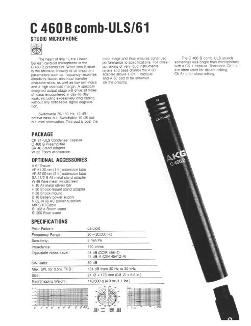 AKG C460B / CK61-ULS Ultra-Linear small  - AllegroSound