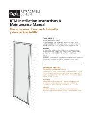 RTM Installation Instructions & Maintenance Manual - Bayer Built