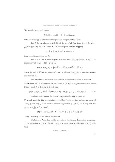 EXPONENTIAL INSTABILITY OF SKEW-EVOLUTION ... - UBB Cluj