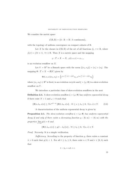 EXPONENTIAL INSTABILITY OF SKEW-EVOLUTION ... - UBB Cluj