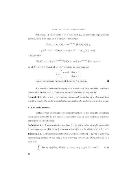 EXPONENTIAL INSTABILITY OF SKEW-EVOLUTION ... - UBB Cluj