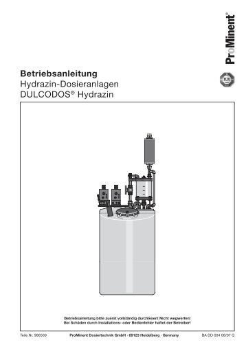 Betriebsanleitung - ProMaqua