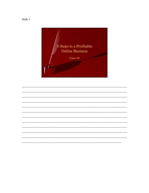 Class #4 Notes - PDF Document - Knowledge Quest