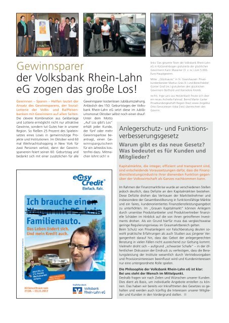 Voba informiert 10/2012 - Volksbank Rhein-Lahn eG