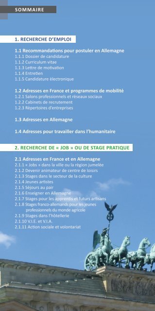 Recherche d'emplois et de stages en Allemagne