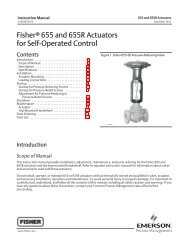 Fisher 655 and 655R Actuators for SelfâOperated Control