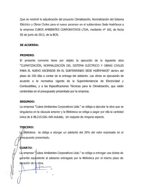 CONTRATO DE EJECUCION DE OBRA ENTRE BIBLIOTECA DEL ...