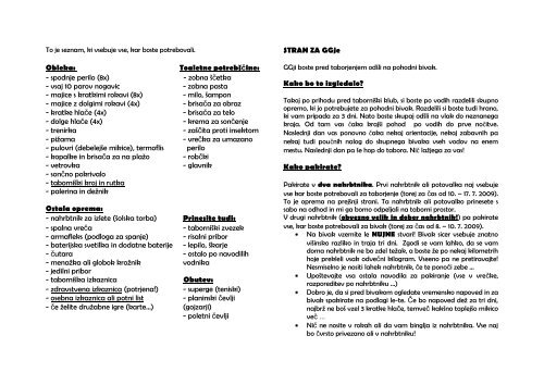 TABORJENJE RODU II. GRUPE ODREDOV CELJE V sodelovanju z ...