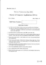Master of Computer Applications (MCA)