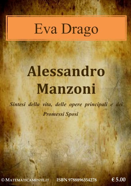 Eva Drago Alessandro Manzoni - shop - Matematicamente.it