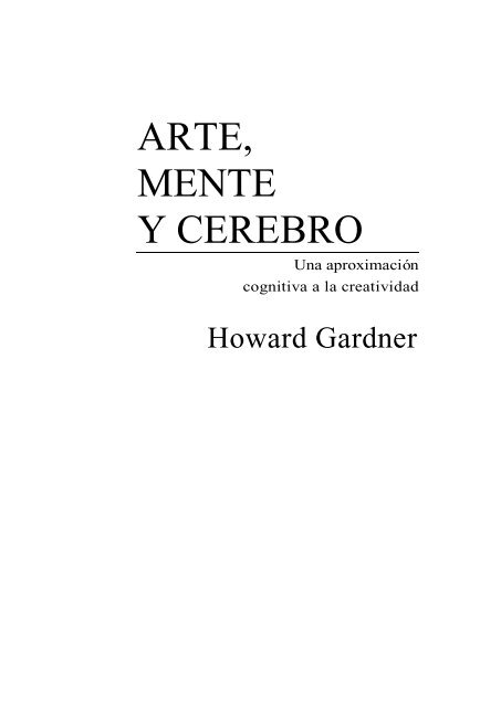 gardner - arte, mente y cerebro