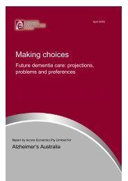 Projections, Problems and Preferences - Alzheimer's Australia