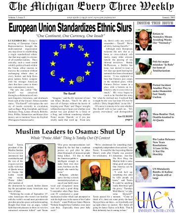 European Union Standardizes Ethnic Slurs - University Activities ...