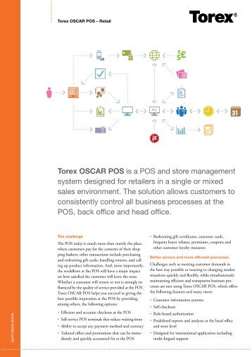 Torex OSCAR POS is a POS and store management system ...