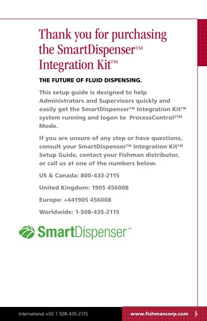 SDIKTM ProcessControl2TM Setup Guide - FishmanÂ® Corporation