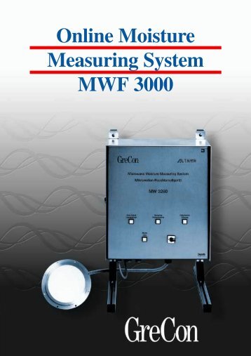 Online Moisture Measuring System MWF 3000