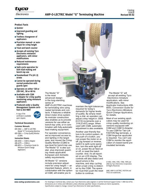AMP-O-LECTRIC Model “G” Terminating Machine
