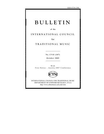 BULLETIN - International Council for Traditional Music