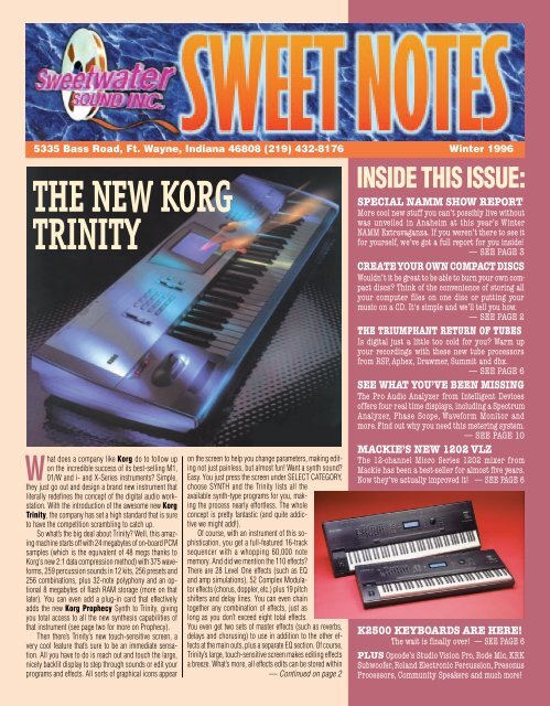 THE NEW KORG TRINITY - Sweetwater.com