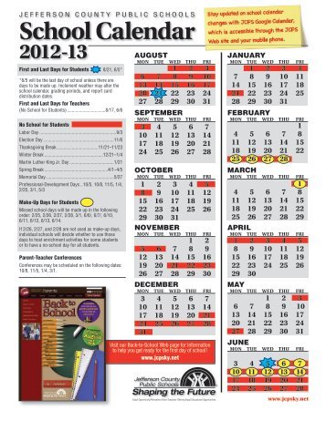 School Calendar - Jefferson County Public Schools