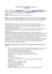 Programma di Lingua Spagnola II (Lettorato) A.a. 2007/2008 Lettrici ...