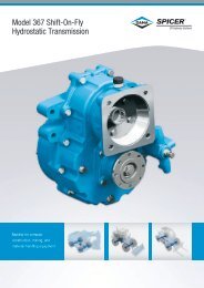 Model 367 Shift-On-Fly Hydrostatic Transmission