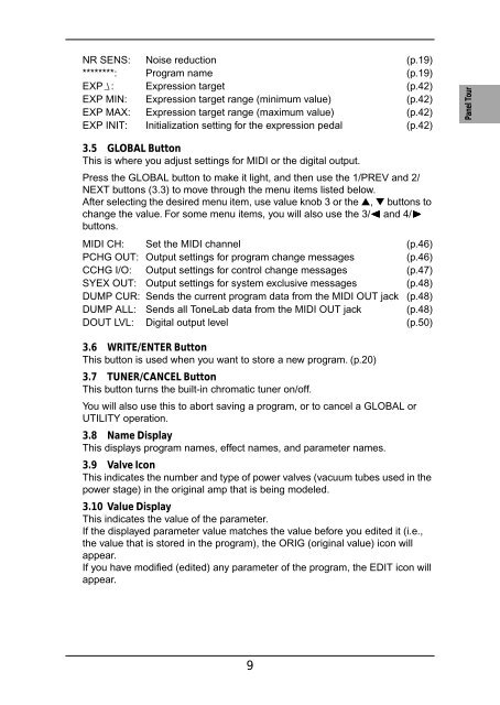 ToneLab Owner's Manual - Vox