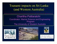 Tsunami impacts on Sri Lanka - The University of Western Australia