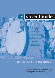 unser türmle - Diakonie der Evangelischen Brüdergemeinde Korntal ...