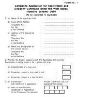 Form 1(WBIS).pdf - West Bengal Industrial Development Corporation