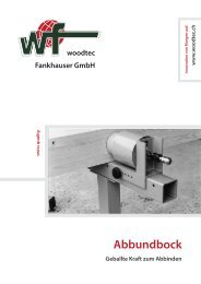 Produkt-Dokumentation - woodtec Fankhauser GmbH