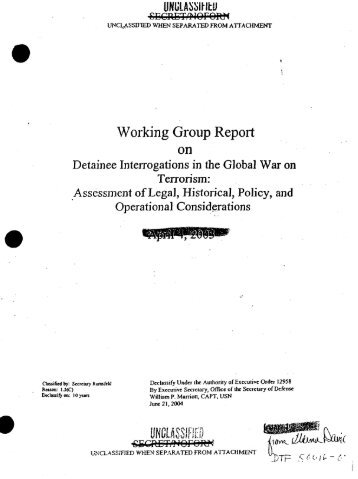 Working Group Report