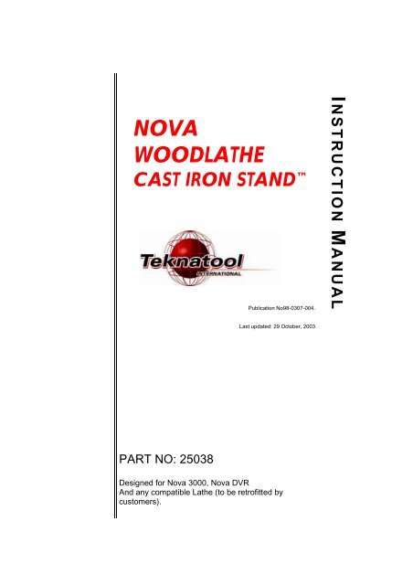 Nova Woodlathe Cast Iron Stand - Teknatool