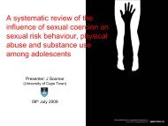 A systematic review of the influence of sexual coercion on sexual ...