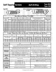 Specifications for Self-Drilling Screws with #2 & #3 Point - Fastener ...