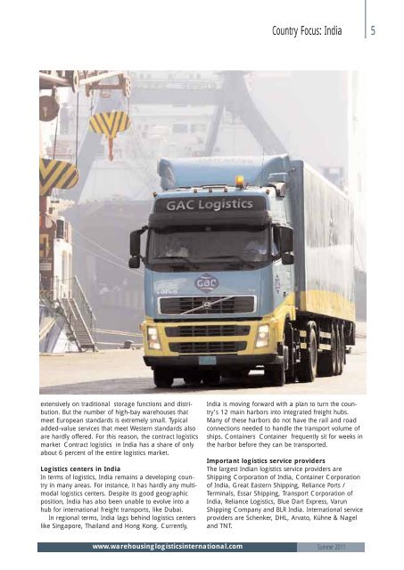 July Issue - Warehousing and Logistics International