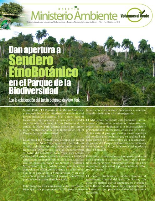 Monte Plata.- El Ministerio de Medio Ambiente y Recurso Naturales ...