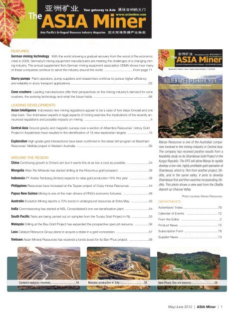 Volume 9 Edition 3 2012 - The ASIA Miner