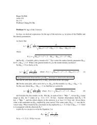 Roger Griffith Astro 161 hw. # 3 Proffesor Chung-Pei Ma Problem ...