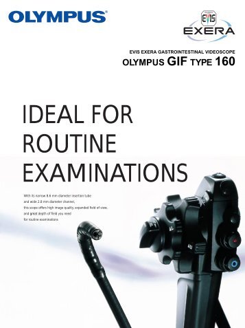 Sales Brochure: GIF-160 EVIS EXERA ... - Olympus America