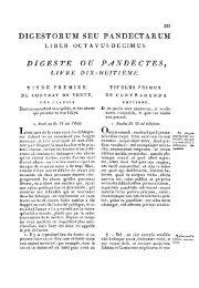 digeste ou pandectes, livre dix-huitiÃ¨me. - Histoire du droit