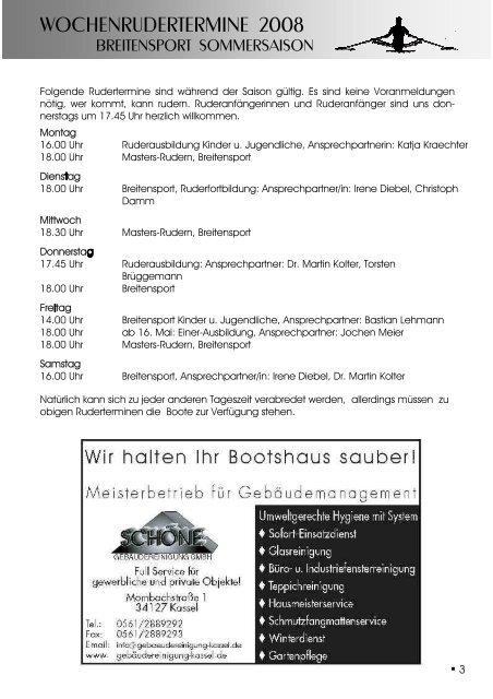 Bootshaus take a look - Ruderverein Kurhessen-Cassel e.V.