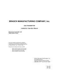 I-688 GSE Gas Transmitter Installation, Operation and ... - Brasch