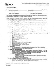 Post Concussion Instructions and Return to Play Clearance Form