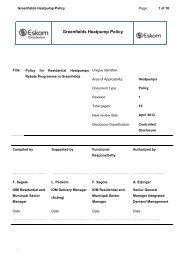 Heat Pumps Greenfields Policy rev0_082012 - Eskom IDM