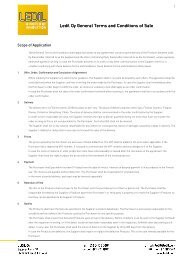 Logistics, Shipping and Terms - Ledil