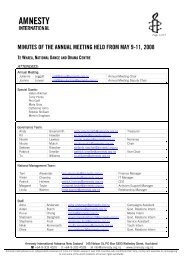 minutes of the annual meeting held from may 9-11, 2008 - Amnesty ...